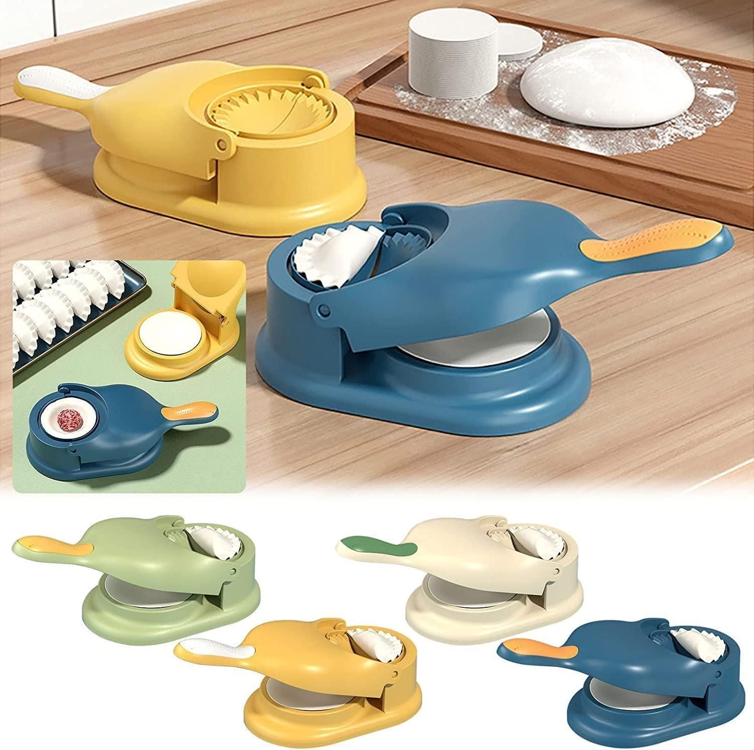2 in 1 Dumpling Momos maker Kitchen Accessories Multi Uses Dumpling Baking Pastry Maker (Assorted Color)